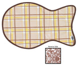 Freckled Sage Oilcloth Reversible Cat Mat in Plaid Yellow and Brown