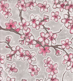 Freckled Sage Oilcloth Swatch Cherry Blossom SIlver