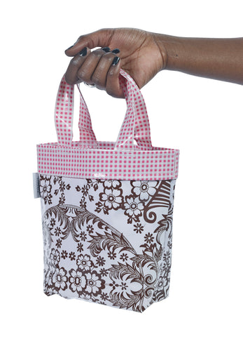 Freckled Sage Oilcloth Chickee Bag Toile Cafe