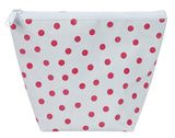 Freckled Sage Oilcloth Pink Dots Cosmetic Bag