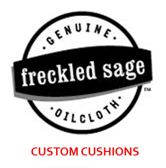 Freckled Sage Custom Oilcloth Seat Cushions