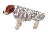 Freckled Sage Oilcloth Doggie Raincoat in Toile Brown