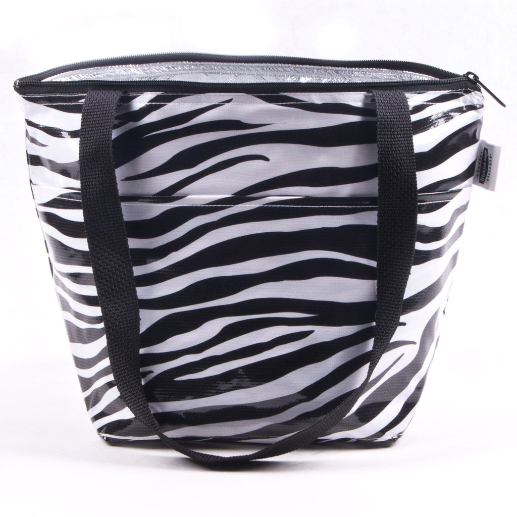 Freckled Sage Oilcloth Insul Handbag Zebra silver lining