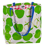 Freckled Sage Oilcloth Market Bag Mod Apple Green