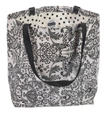 Freckled Sage Oilcloth Market Bags in Toile Black 