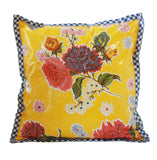Freckled Sage Oilcloth Pillow Mum Yellow