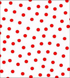 Freckled Sage Oilcloth Seat Cushion Dot Red