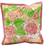 Freckled Sage Oilcloth Pillow Hydrangea White