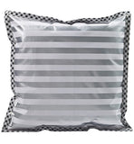Freckled Sage Oilcloth Pillow Stripe Silver