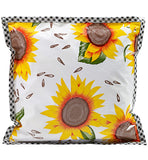 Freckled Sage Oilcloth Pillow Sunflower