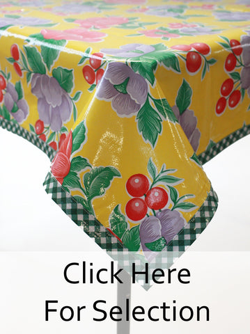 Poppy Yellow Oilcloth  Tablecloth