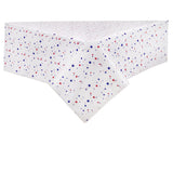 Freckled Sage Oilcloth Tablecloth Stars Red & Blue oilcloth tablecloth with a simple hem