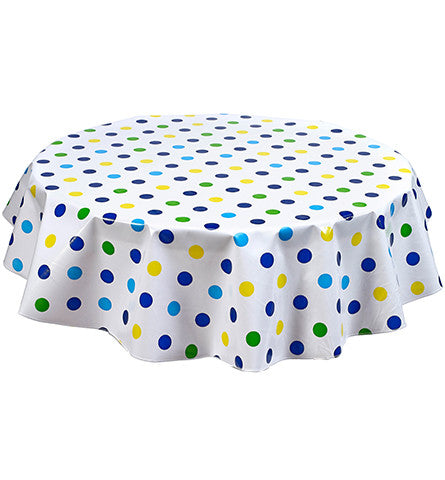 Freckled Sage Round tablecloth Big Dot Navy