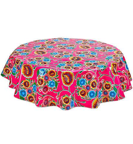 Freckled Sage Round Tablecloth Bloom Pink