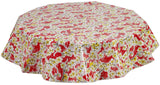 Freckled Sage Round Tablecloth Cherry Blossom Red