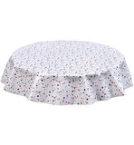 freckledsage.com round stars red & blue tablecloth