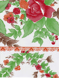 Rose Vine Orange Oilcloth Tablecloth