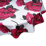 freckledsage.com Gardenias on White Round oilcloth tablecloth