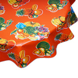 FreckledSage.com Round Tablecloth Tropical Fruit Green