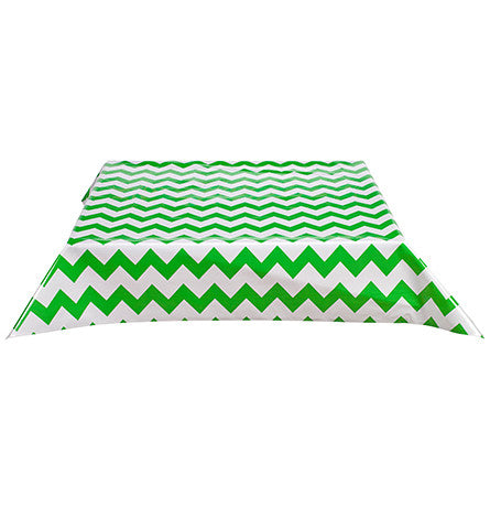 Freckled Sage Oilcloth Tablecloth Chevron Green