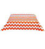 Freckled Sage Oilcloth Tablecloth Chevron Orange