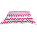 Freckled Sage Oilcloth Tablecloth Chevron Pink