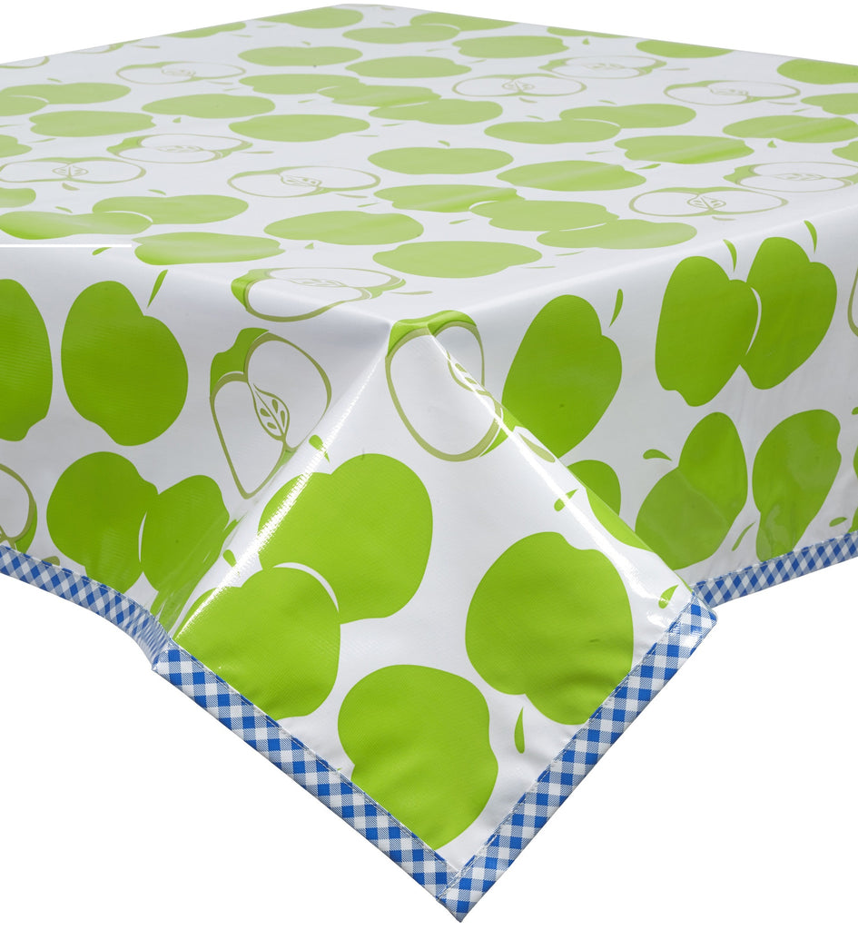 Freckled Sage Oilcloth Tablecloth Mod Apple Green