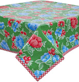 28 x 52 Poppy Green Oilcloth Tablecloths