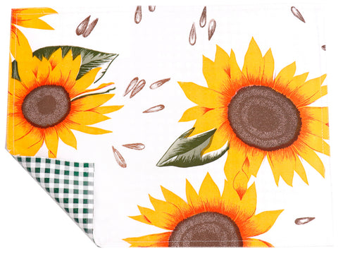 Freckled Sage Oilcloth Placemat Sunflower