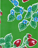 Freckled Sage Oilcloth Swatch Strawberry Green