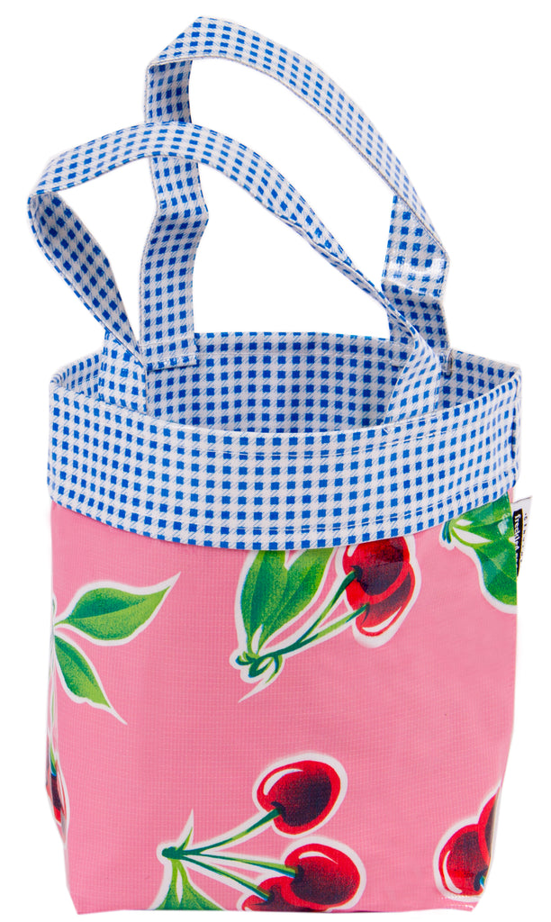 Freckled Sage Oilcloth Chickee Bag Cherry Pink