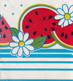 Watermelon Light Blue Oilcloth Tablecloth