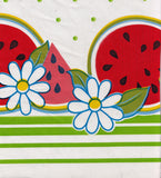 Watermelon Lime Oilcloth Tablecloth