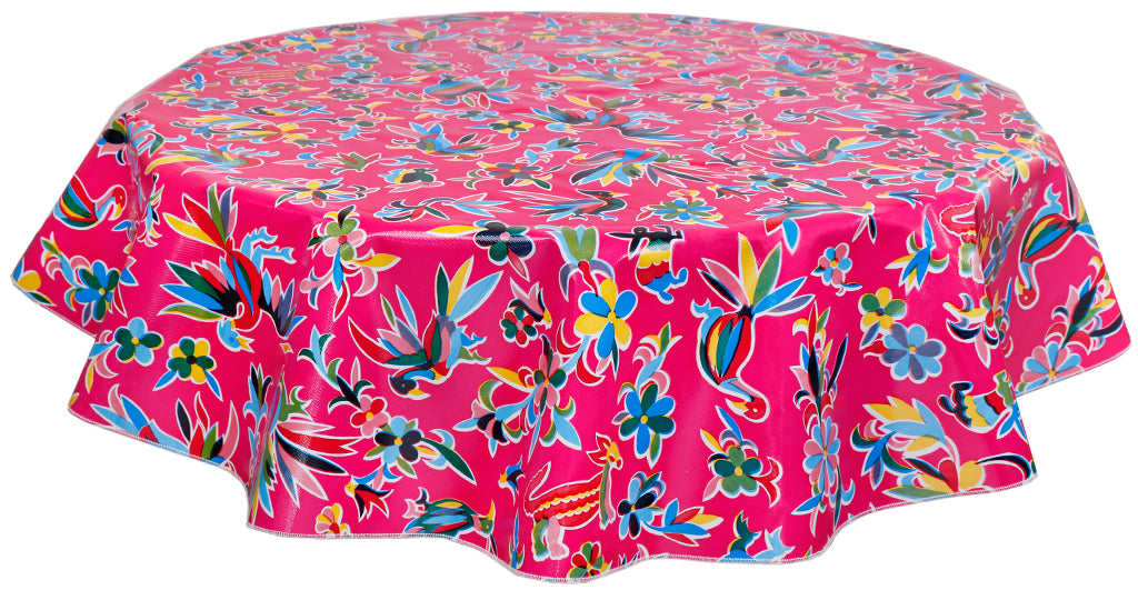 Freckled Sage Round Tablecloth Animal Wonderland Pink