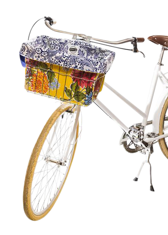 Freckled Sage Oilcloth Bike Bag Mum Yellow