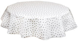 Freckled Sage Round tablecloth Silver Dots