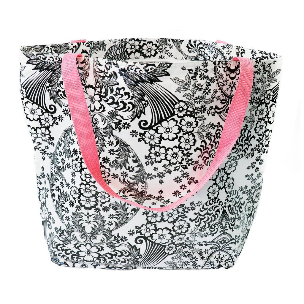 Freckled Sage Oilcloth Thermal Tote Toile Black