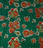 Freckled Sage Oilcloth Christmas Stars Green swatch